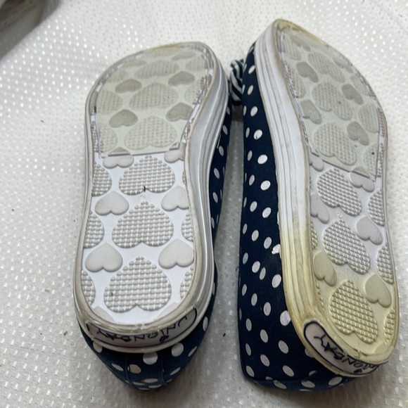 Union Bay Black Polka Dot Shoes Fabric Bow & Shoe Size 8.5 - Picture 7 of 8